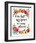 Words and Petals II-Jess Aiken-Framed Art Print