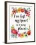 Words and Petals II-Jess Aiken-Framed Art Print