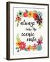 Words and Petals III-Jess Aiken-Framed Art Print