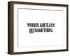 Words Are Easy-SM Design-Framed Art Print