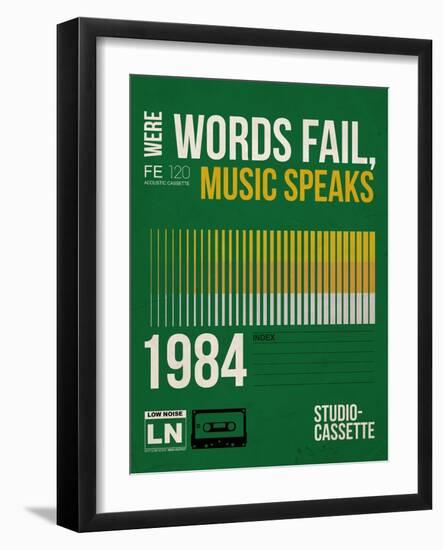 Words Fail, Music Speaks-NaxArt-Framed Art Print