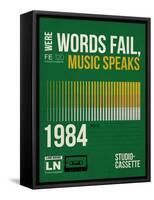 Words Fail, Music Speaks-NaxArt-Framed Stretched Canvas