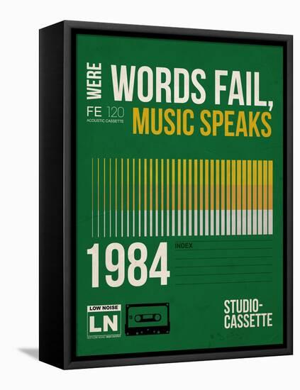 Words Fail, Music Speaks-NaxArt-Framed Stretched Canvas