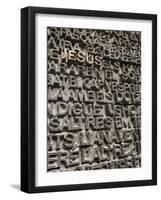 Words Including Jesus on Door, Sagrada Familia, Barcelona, Catalonia, Spain, Europe-Martin Child-Framed Photographic Print