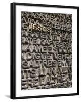 Words Including Jesus on Door, Sagrada Familia, Barcelona, Catalonia, Spain, Europe-Martin Child-Framed Photographic Print