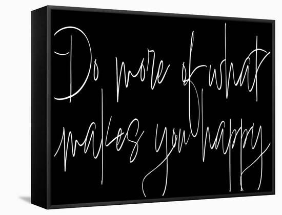 Words of Encouragement III BW v2-Sarah Adams-Framed Stretched Canvas