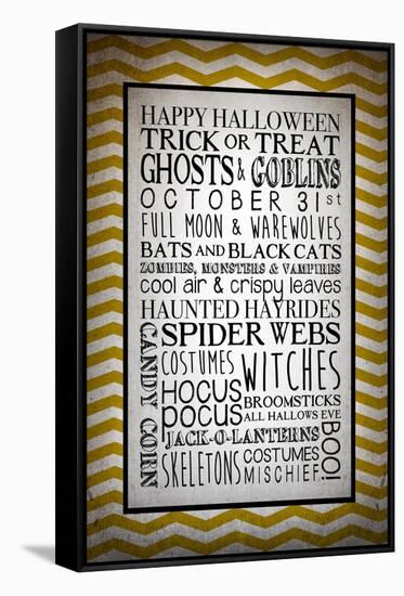 Words of October-Kimberly Glover-Framed Stretched Canvas