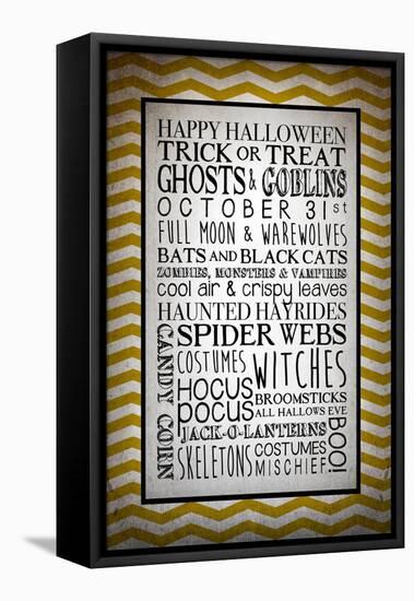 Words of October-Kimberly Glover-Framed Stretched Canvas