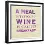 Words of Wine 10-Lola Bryant-Framed Art Print