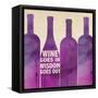 Words of Wine 4-Lola Bryant-Framed Stretched Canvas