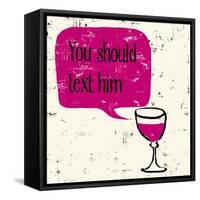 Words of Wine 9-Lola Bryant-Framed Stretched Canvas