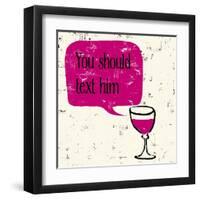 Words of Wine 9-Lola Bryant-Framed Art Print