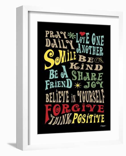 Words to Live by II-Todd Williams-Framed Art Print