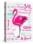 Wordy Flamingo-OnRei-Stretched Canvas