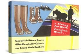 Work Boots and Gaiters-null-Stretched Canvas