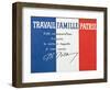 Work, Family and Patriotism', Poster with the Signature of Marshal Philippe Petain-null-Framed Giclee Print