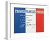 Work, Family and Patriotism', Poster with the Signature of Marshal Philippe Petain-null-Framed Giclee Print