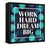 Work Hard, Dream Big-Swedish Marble-Framed Stretched Canvas