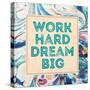 Work Hard, Dream Big-Swedish Marble-Stretched Canvas