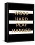 Work Hard, Play Harder-Evangeline Taylor-Framed Stretched Canvas