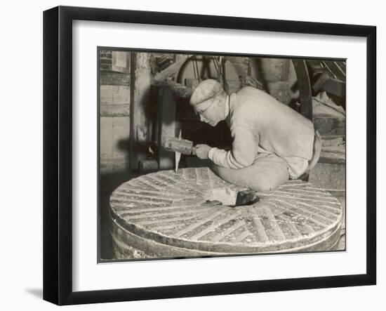 Work in the Old Flour Mill at Ewell Surrey-null-Framed Art Print
