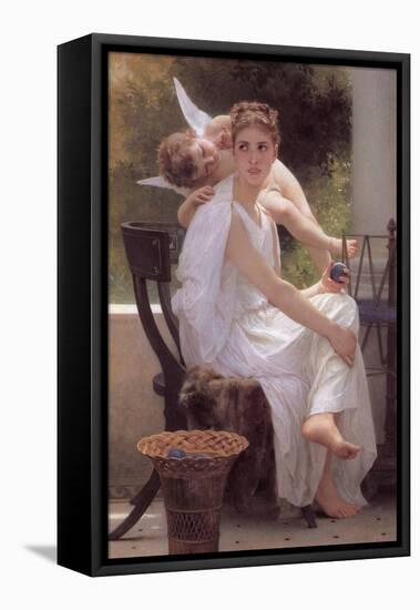 Work Interrupted-William Adolphe Bouguereau-Framed Stretched Canvas