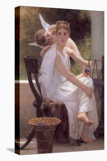 Work Interrupted-William Adolphe Bouguereau-Stretched Canvas