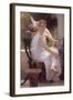 Work Interrupted-William Adolphe Bouguereau-Framed Art Print