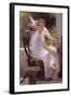 Work Interrupted-William Adolphe Bouguereau-Framed Art Print