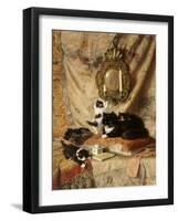 Work Rest and Play 1896-Henriette Ronner-Knip-Framed Giclee Print