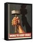 Work to Keep Free, Hand Holding Hammer-null-Framed Stretched Canvas