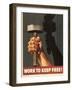 Work to Keep Free, Hand Holding Hammer-null-Framed Art Print