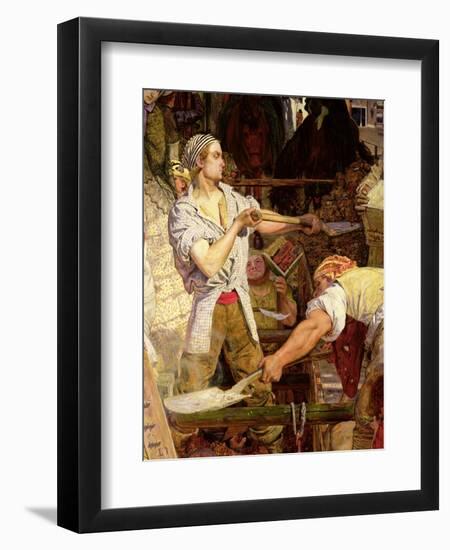 Work: Workman with Carnation in His Mouth, 1852-65-Ford Madox Brown-Framed Premium Giclee Print