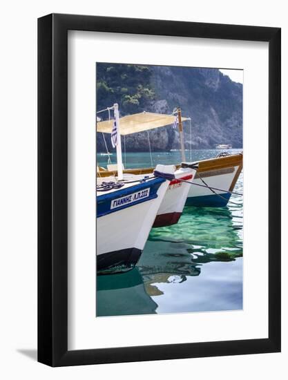 Workboats of Corfu, Greece II-Laura DeNardo-Framed Photographic Print