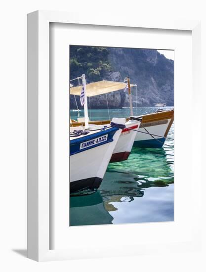 Workboats of Corfu, Greece II-Laura DeNardo-Framed Photographic Print