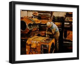 Worker at a General Electric Factory-Alfred Eisenstaedt-Framed Photographic Print