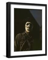 Worker at Carbon Black Plant, Sunray, Texas-null-Framed Photographic Print