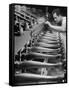 Worker Carving Chair Legs, 24 at a Time, at a Tomlinson Furniture Factory-Margaret Bourke-White-Framed Stretched Canvas