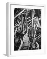 Worker Checking Quality Control at Flour Mill-Margaret Bourke-White-Framed Photographic Print