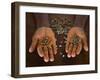 Worker from the Plantation 'Roca Nova Moka' in Sao Tomé Holds Some Coffee Beans-Camilla Watson-Framed Photographic Print