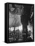 Worker in a Steel Mill in Moscow-James Whitmore-Framed Stretched Canvas