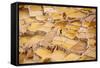 Worker Mining for Salt, Salineras De Maras, Maras Salt Flats, Sacred Valley, Peru, South America-Laura Grier-Framed Stretched Canvas