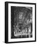 Worker Mopping the Floor of the Grand Foyer at the Opera House-Walter Sanders-Framed Photographic Print