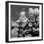 Worker Opening up a Pipeline to Let the Oil Flow-Thomas D^ Mcavoy-Framed Premium Photographic Print