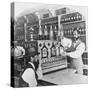 Worker Pouring Soda for Customer-null-Stretched Canvas