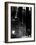 Worker Shoveling Limestone Into an Electric Blast Furnace at Republic Steel Mill-Margaret Bourke-White-Framed Premium Photographic Print