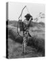 Worker Spraying Oil on Breeding Places of Mosquitoes in Panama, Ca. 1905-null-Stretched Canvas