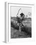 Worker Spraying Oil on Breeding Places of Mosquitoes in Panama, Ca. 1905-null-Framed Photo