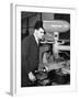 Worker Using a Cutting Machine, Egdar Allen Steel Foundry, Sheffield, South Yorkshire, 1964-Michael Walters-Framed Photographic Print