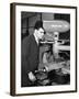 Worker Using a Cutting Machine, Egdar Allen Steel Foundry, Sheffield, South Yorkshire, 1964-Michael Walters-Framed Photographic Print